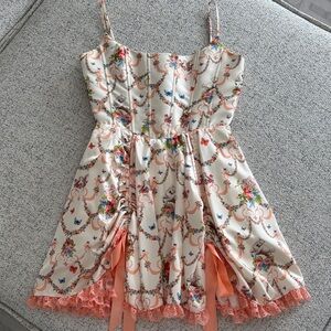 Sugar Thrillz Floral Dress with Lace and Bows